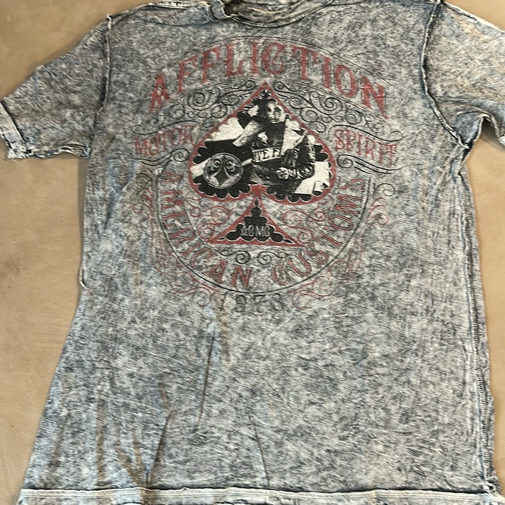 Affliction vintage reversible tee